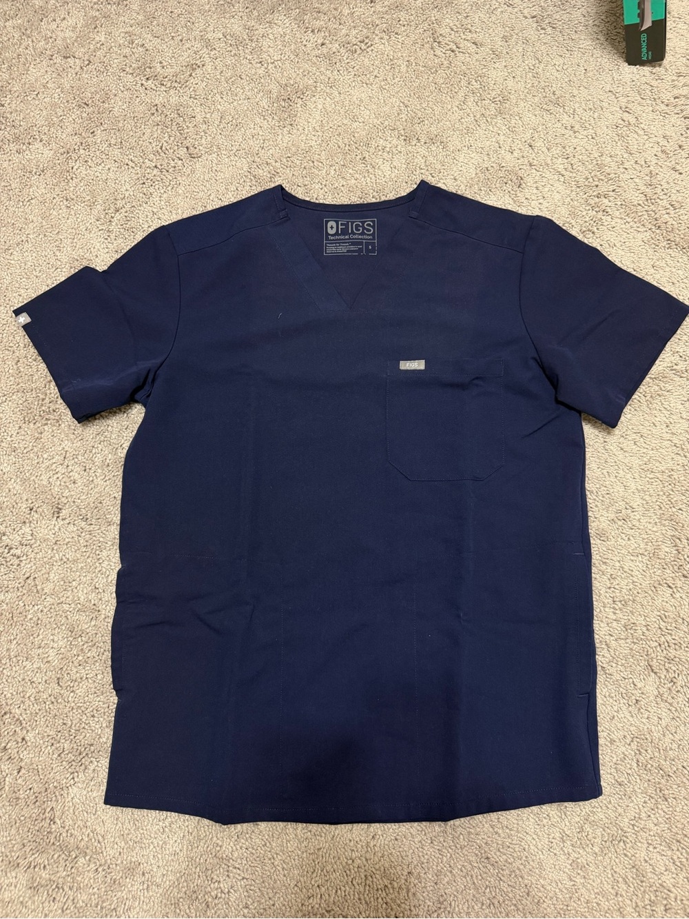 Figs Navy Blue Scrub Top and Jogger Set - Picture 2 of 3